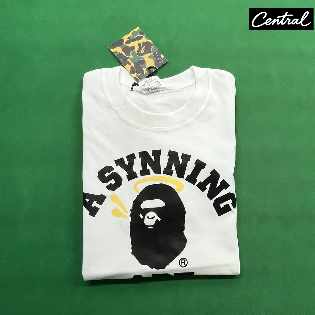BAPE x Spotify x Central Cee College Relaxed Fit Tee - White