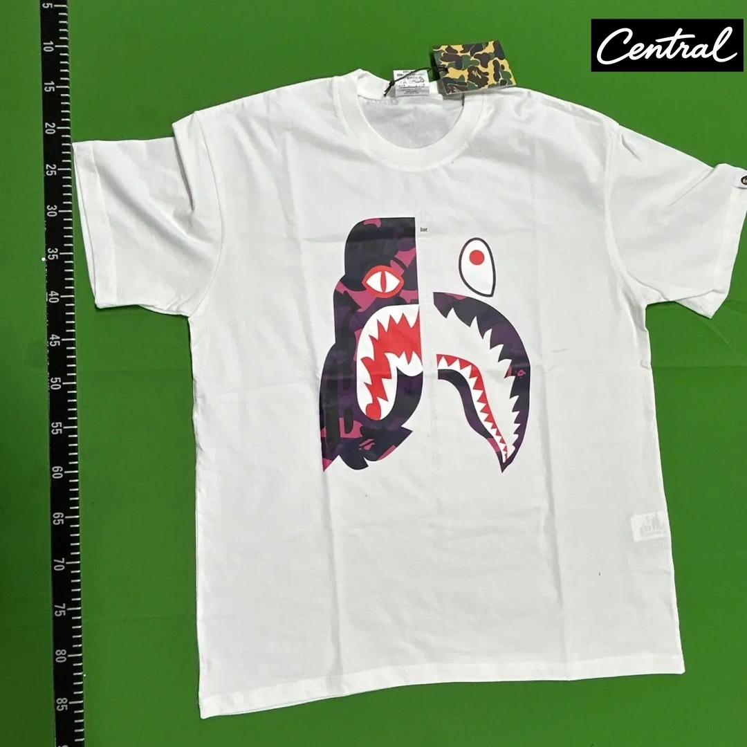 BAPE Color Camo Tiger Tee - white purple