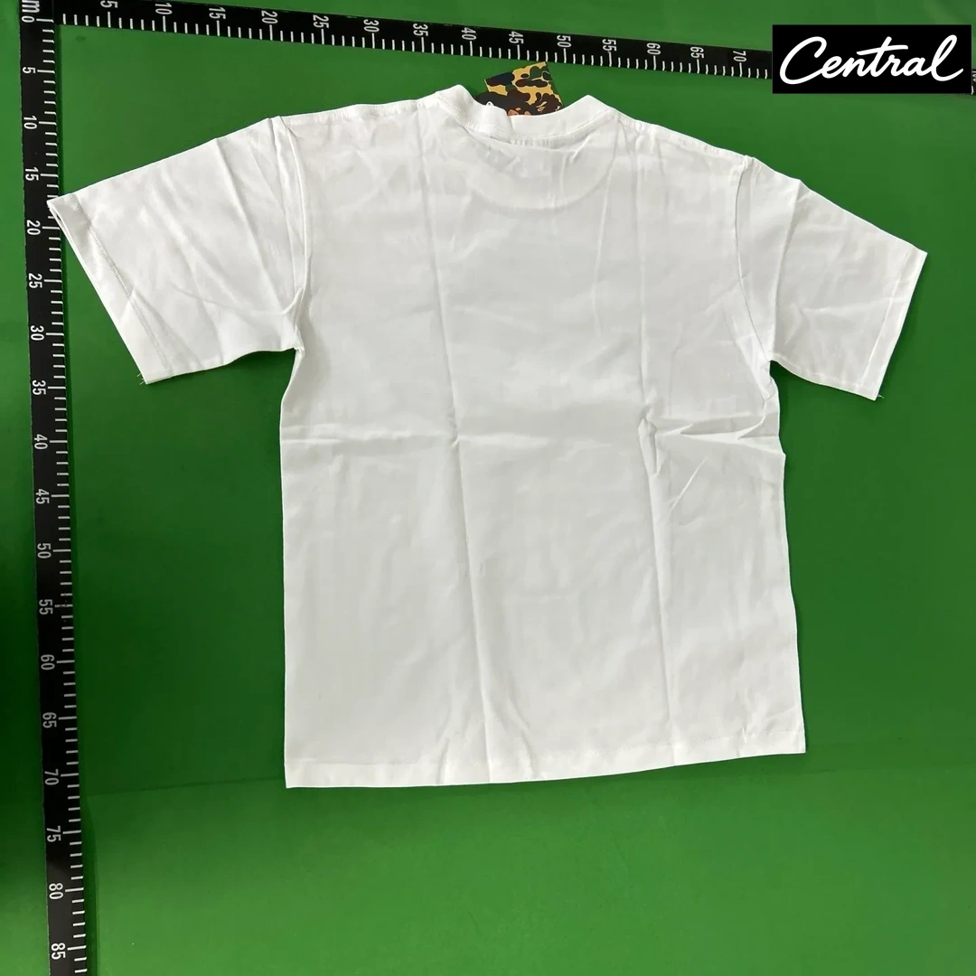 BAPE A Bathing Ape Check by Bathing Tee - white