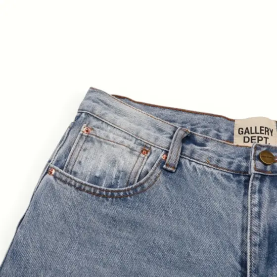 Gallery Dept. Flared Denim Jeans - Blue / Light Gray
