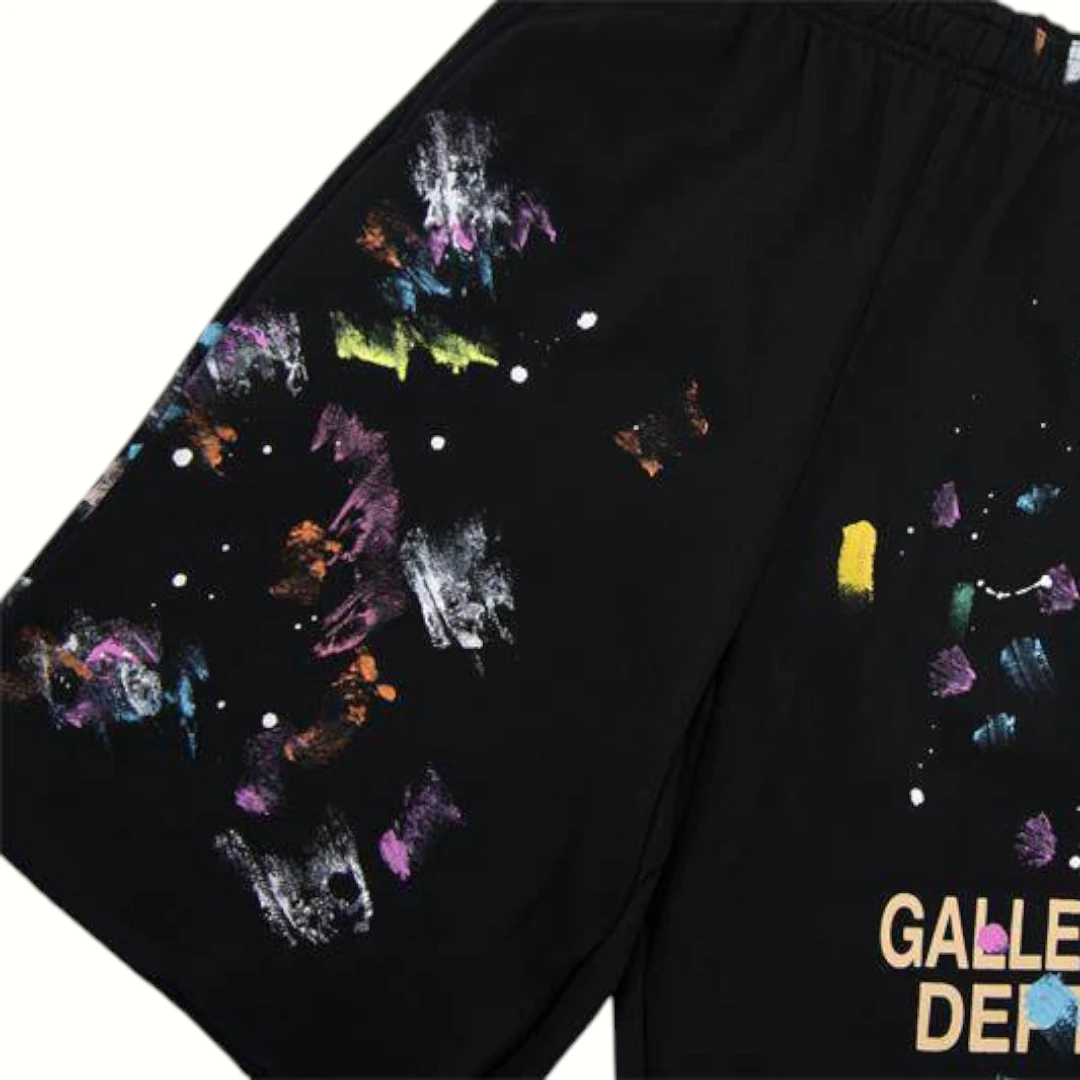Gallery Dept Paint Splatter Shorts – Black