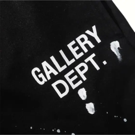 Gallery Dept. Paint Splatter Sweat Shorts - Black