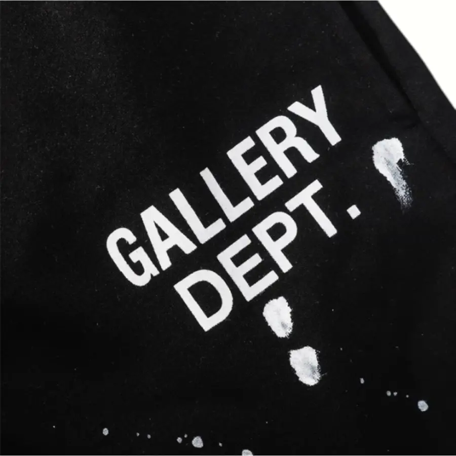 Gallery Dept. Paint Splatter Sweat Shorts - Black
