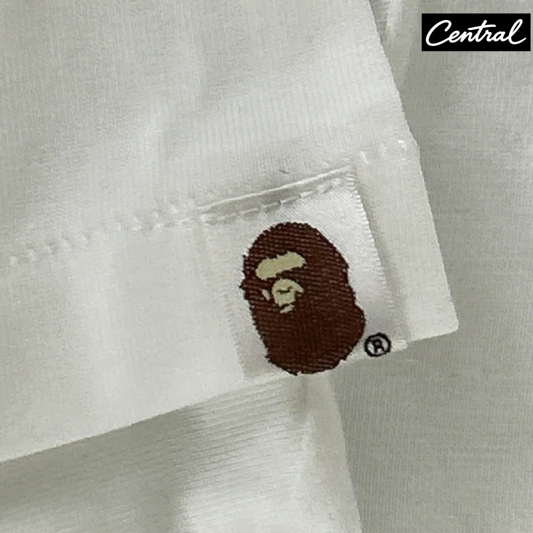 BAPE A Bathing Ape Check by Bathing Tee - white