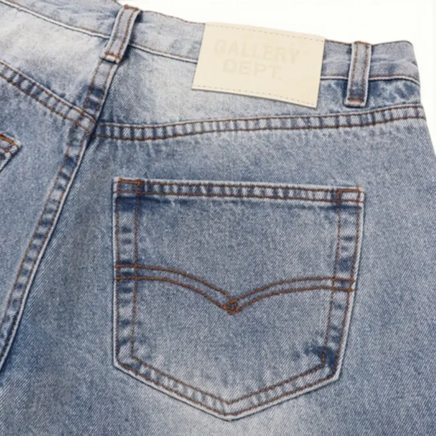 Gallery Dept. Flared Denim Jeans - Blue / Light Gray