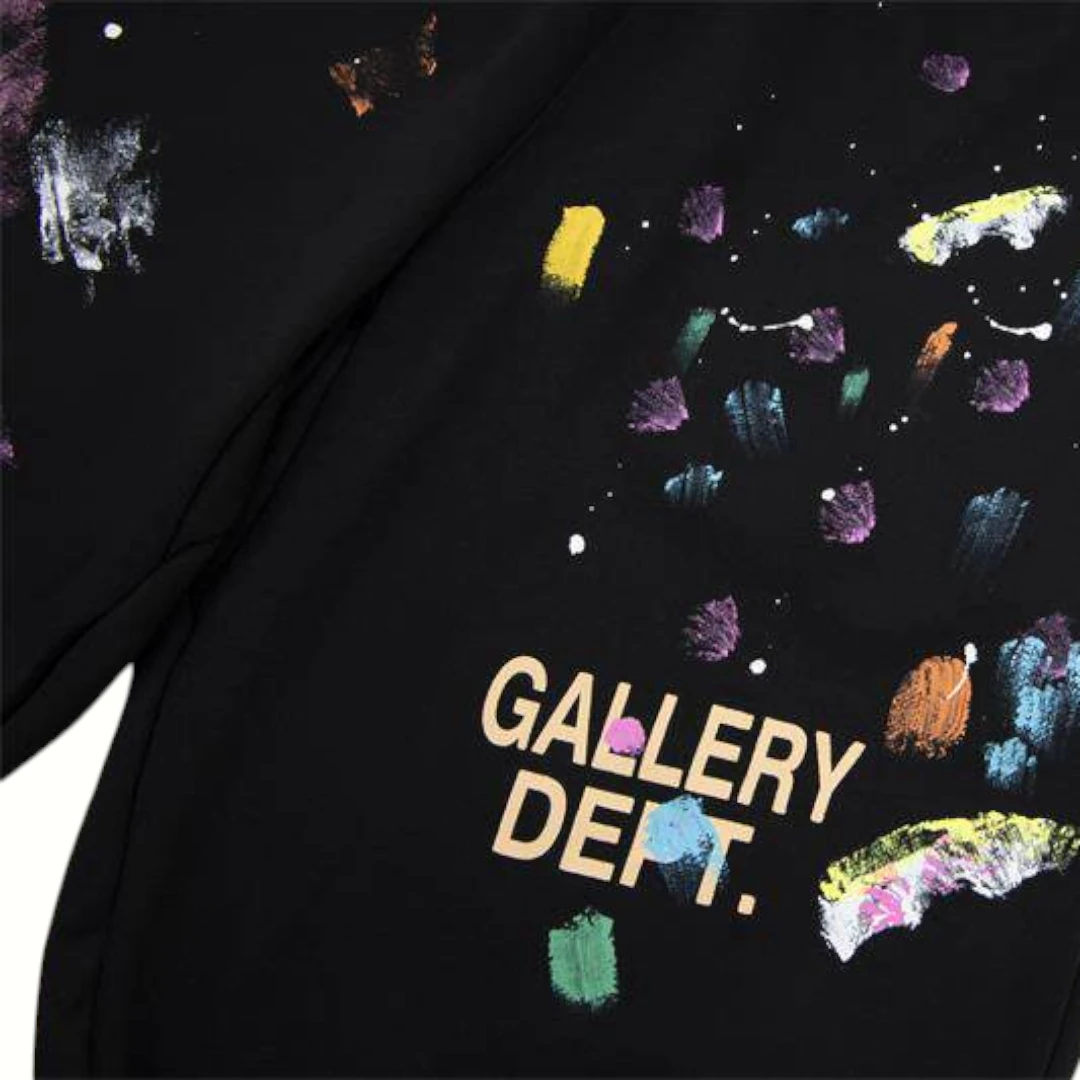 Gallery Dept Paint Splatter Shorts – Black