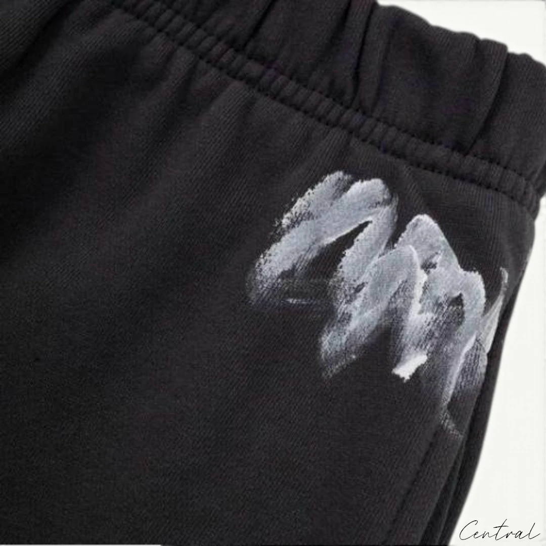 Gallery Dept. Logo Paint Splatter Sweatpants - Dark Grey