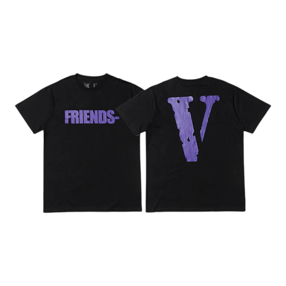 VLONE Friends Purple V T-Shirt - Black