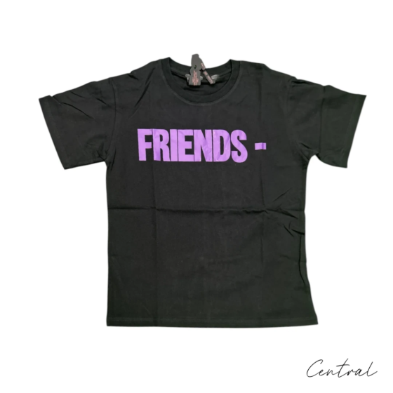 VLONE Friends Purple V T-Shirt - Black