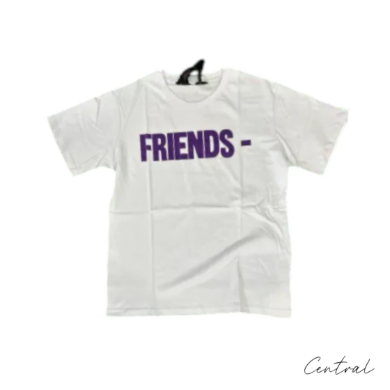 VLONE Friends Purple V T-Shirt - White