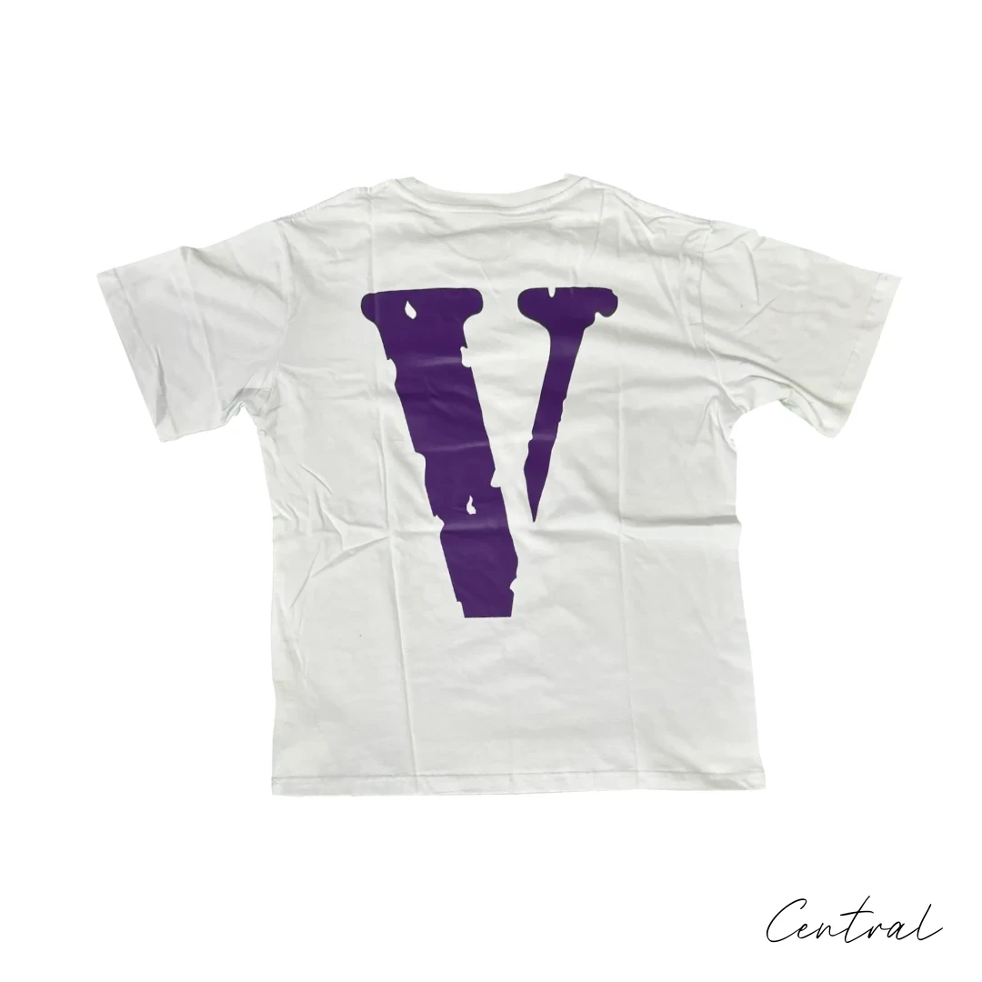 VLONE Friends Purple V T-Shirt - White