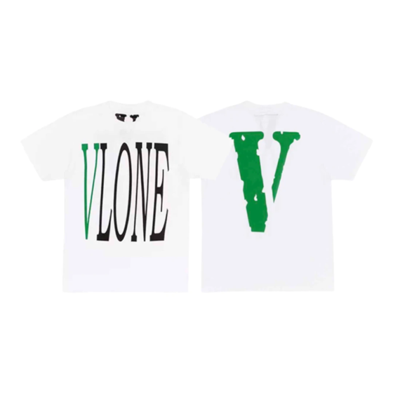 VLONE Green V Logo T-Shirt - White