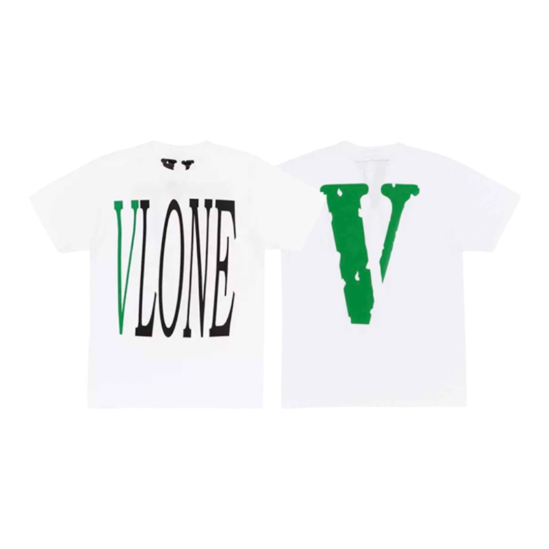 VLONE Green V Logo T-Shirt - White