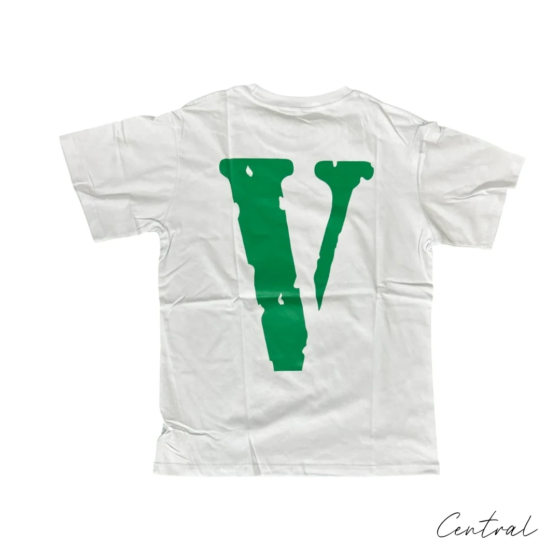 VLONE Green V Logo T-Shirt - White
