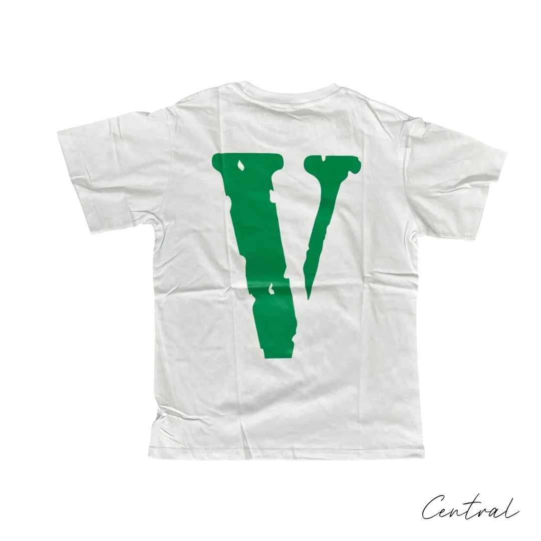 VLONE Green V Logo T-Shirt - White