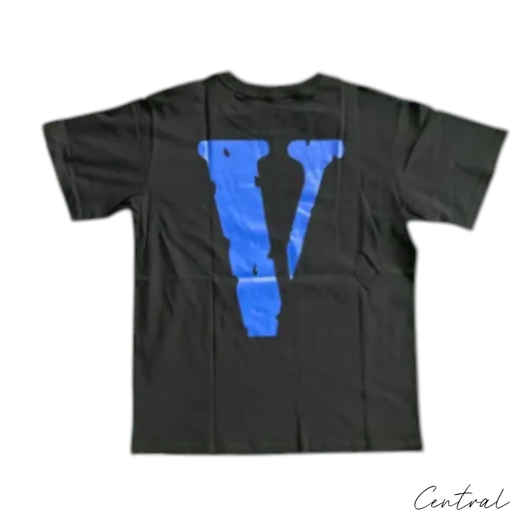 VLONE Blue V Logo T-Shirt - Black