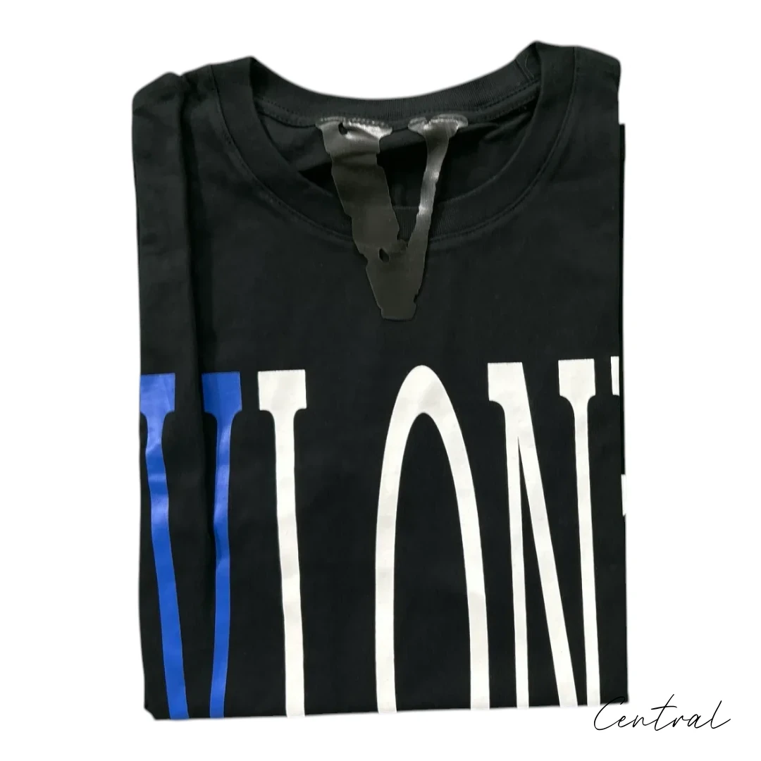 VLONE Blue V Logo T-Shirt - Black