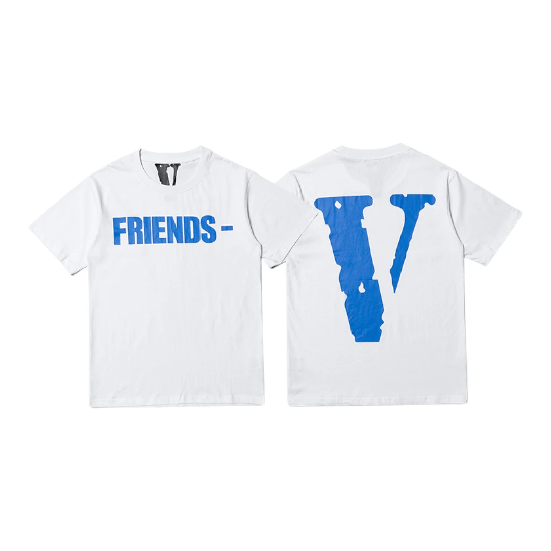 VLONE Friends Blue V T-Shirt - White