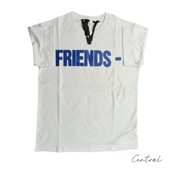 VLONE Friends Blue V T-Shirt - White