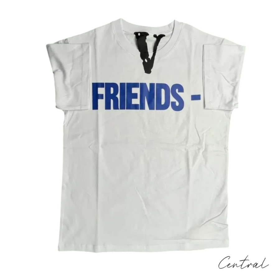 VLONE Friends Blue V T-Shirt - White