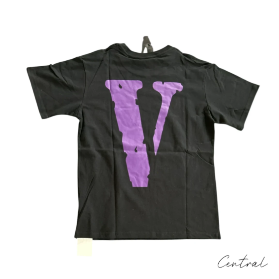 VLONE Purple V Logo T-Shirt - Black