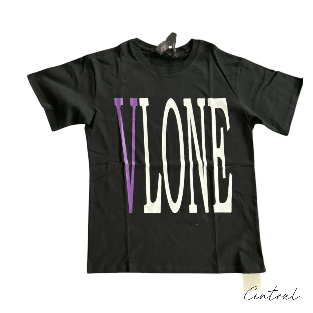 VLONE Purple V Logo T-Shirt - Black