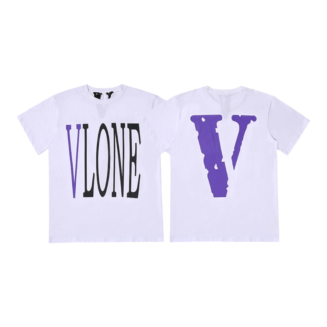 VLONE Purple V Logo T-Shirt - White