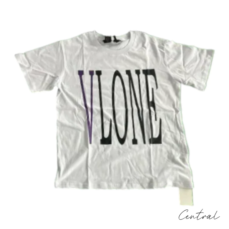 VLONE Purple V Logo T-Shirt - White