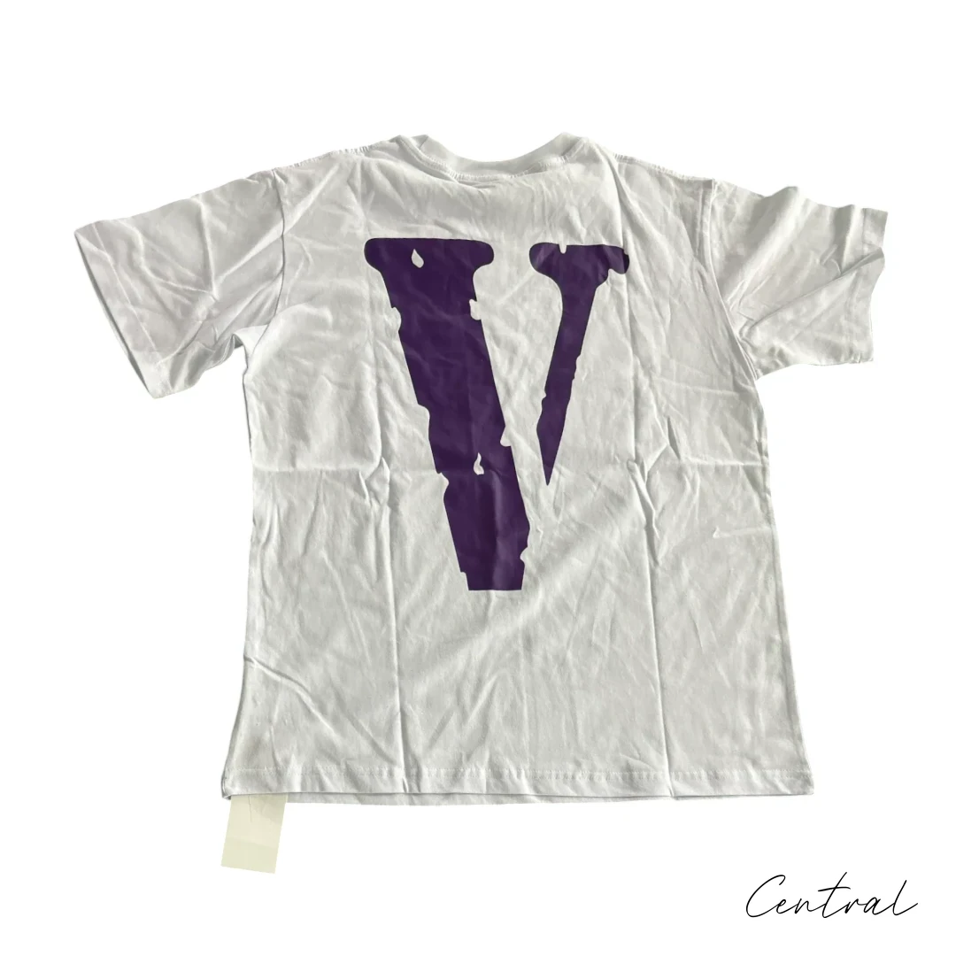 VLONE Purple V Logo T-Shirt - White