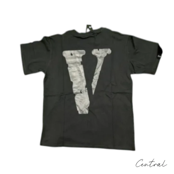 VLONE Monochrome Friends V T-Shirt - Black / Black Logo
