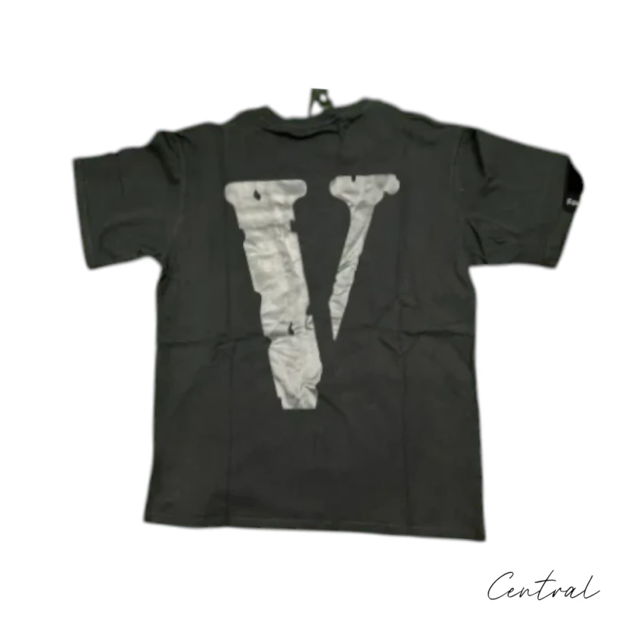 VLONE Monochrome Friends V T-Shirt - Black / Black Logo