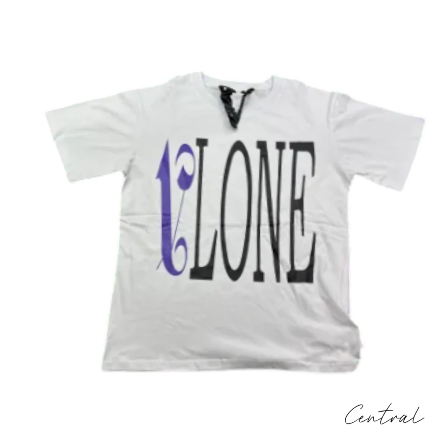 VLONE Palm Angels Purple Flame V T-Shirt - White