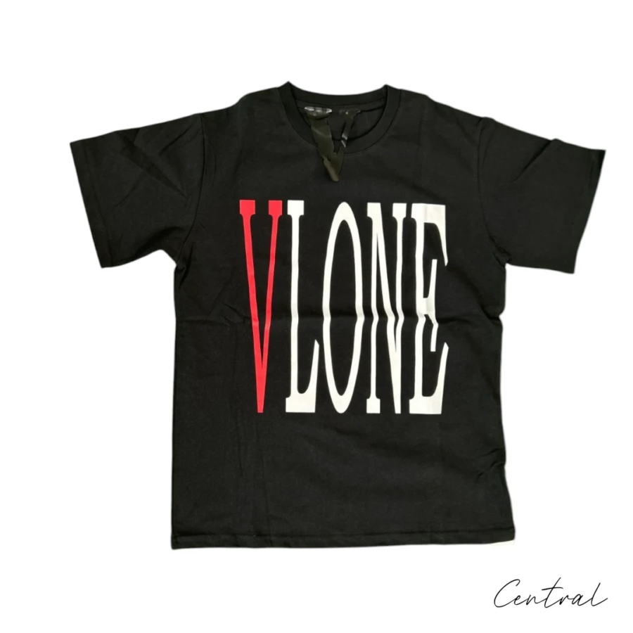 VLONE Red V Logo T-Shirt - Black