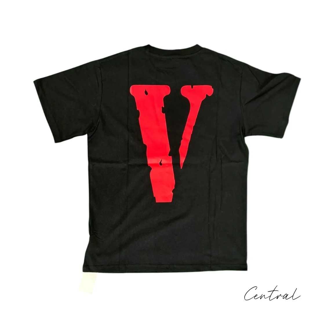 VLONE Red V Logo T-Shirt - Black