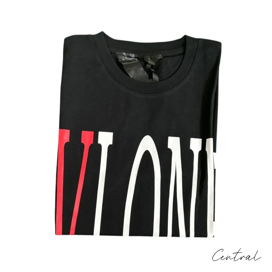 VLONE Red V Logo T-Shirt - Black