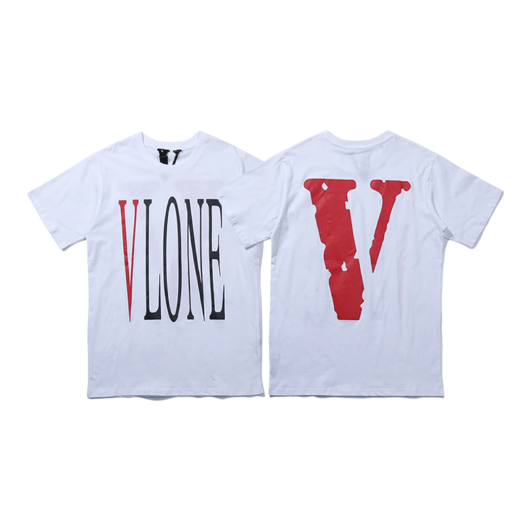 VLONE Red V Logo T-Shirt - White