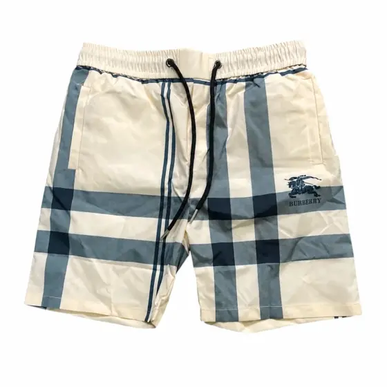 Burberry Cream Check-Trim Swim Shorts