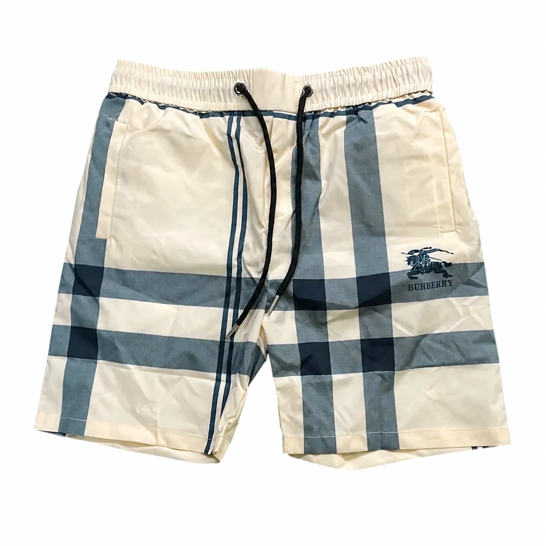 Burberry Cream Check-Trim Swim Shorts