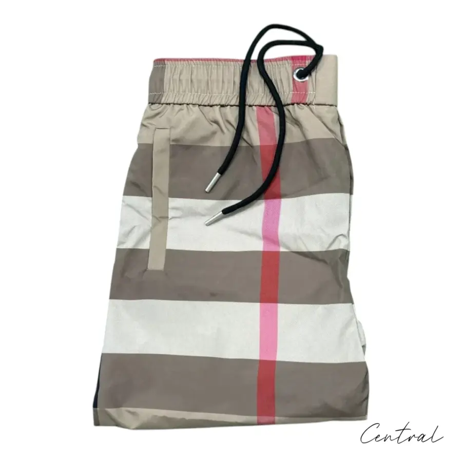 Burberry Beige House Check Swim Shorts - Image 3