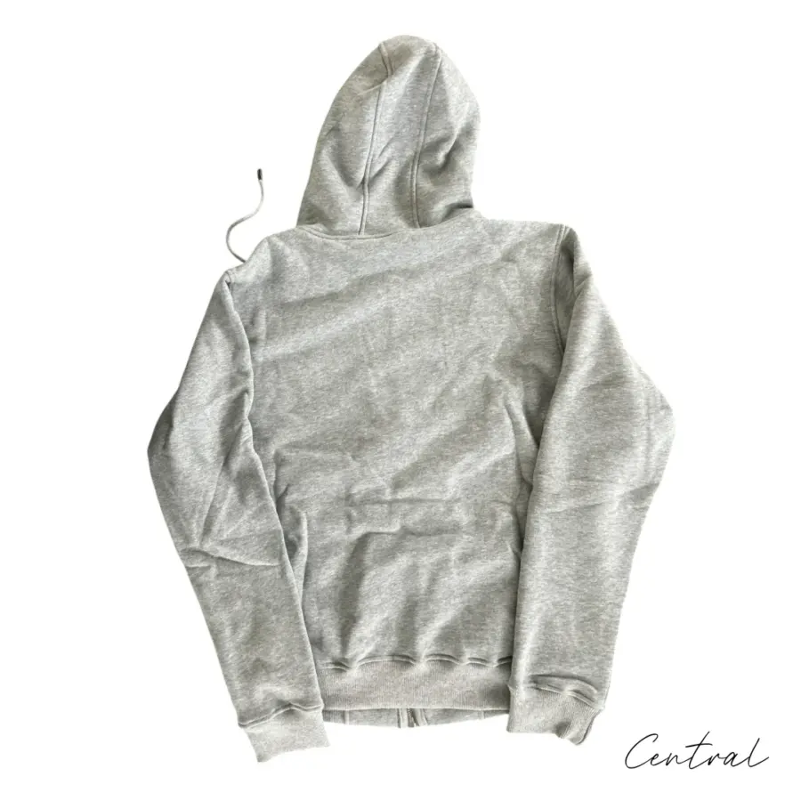 Burberry Full-Zip Hoodie - Grey White - Image 2