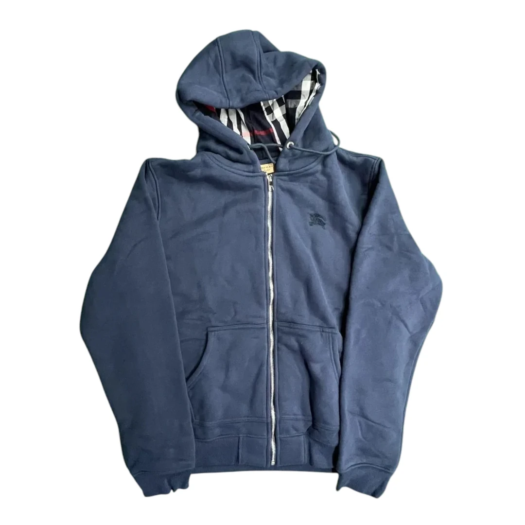 Burberry Full-Zip Hoodie - Dark Blue