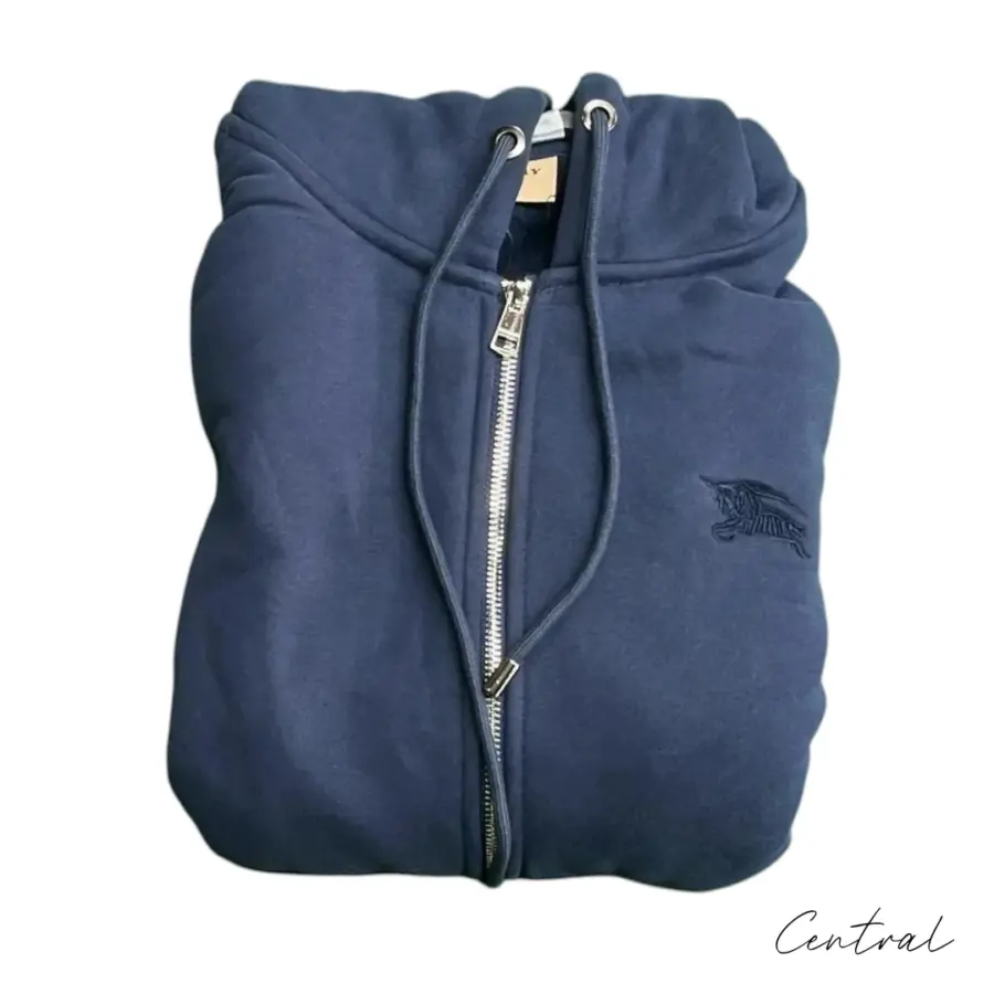 Burberry Full-Zip Hoodie - Dark Blue - Image 3