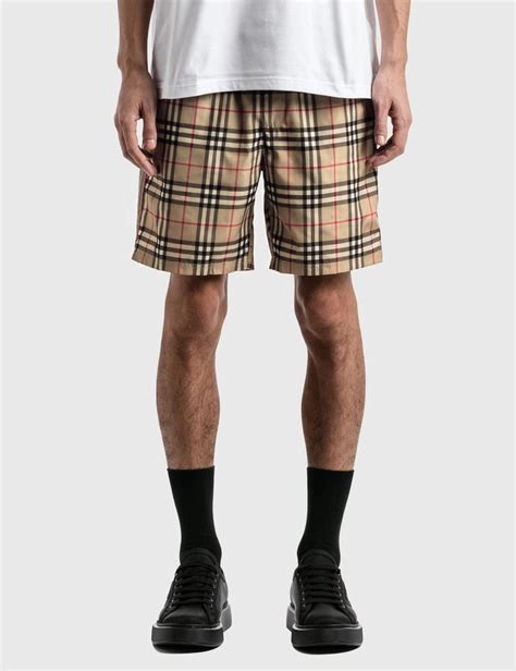 Burberry Vintage Check Swim Shorts - Beige - Model Photo