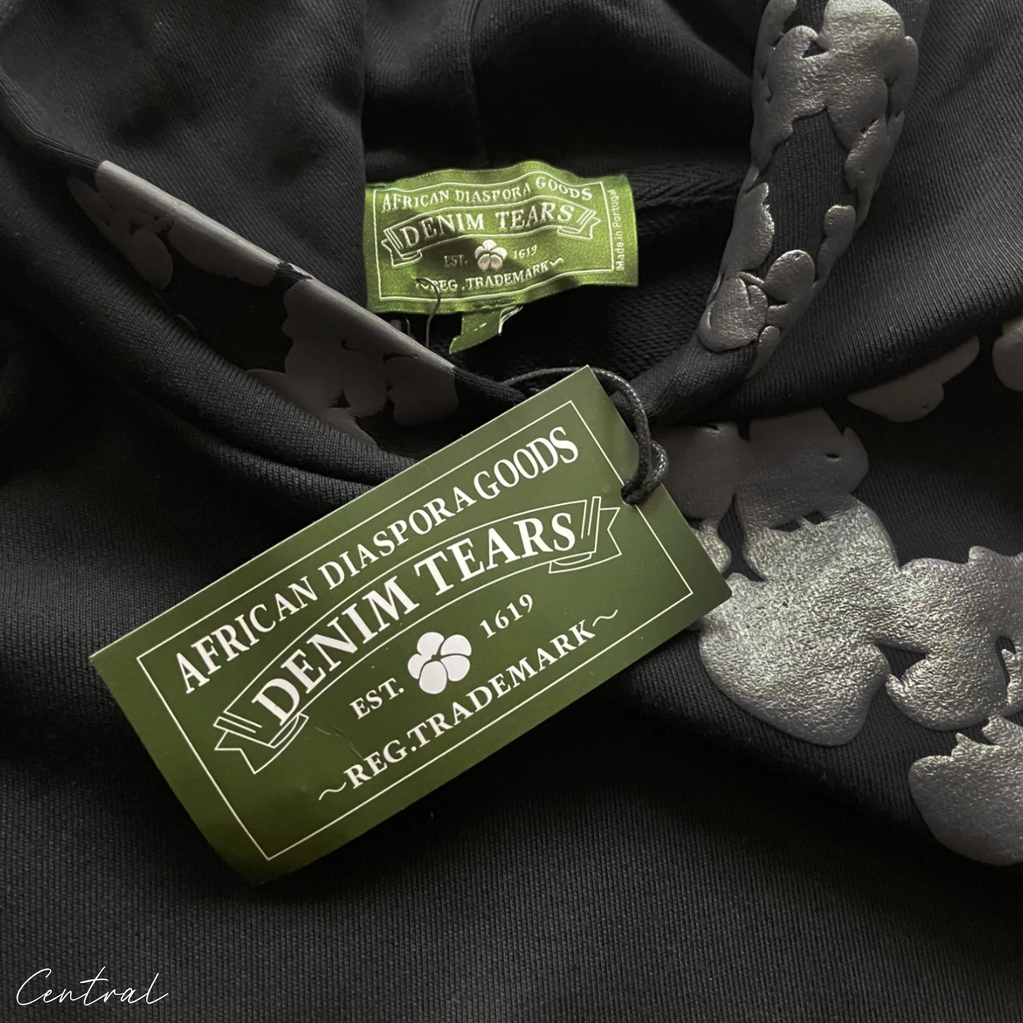 Denim Tears Cotton Wreath Hoodie'Black Monochrome'