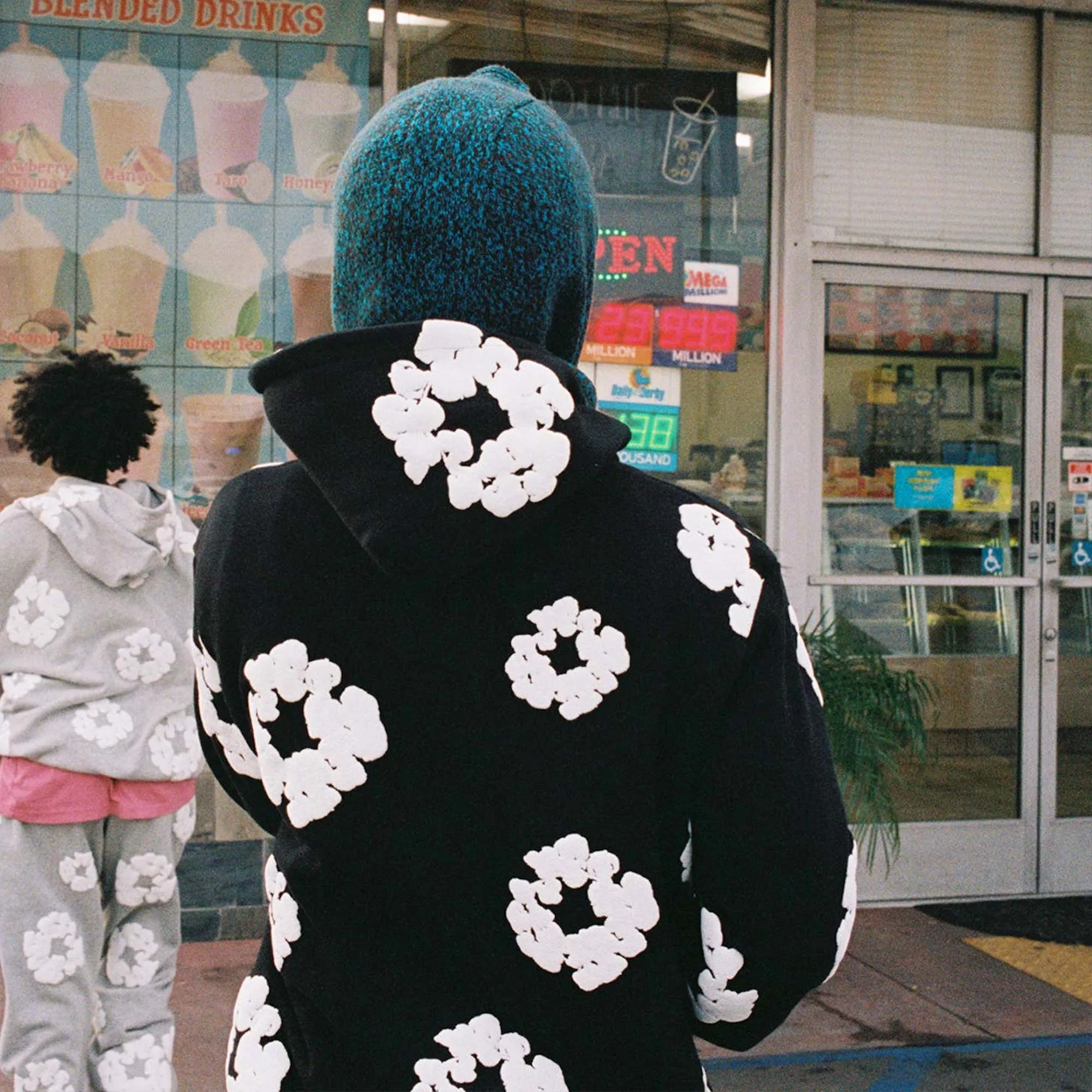 DENIM TEARS THE COTTON WREATH HOODIE BLACK