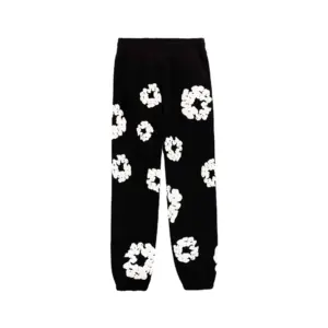 DENIM TEARS THE COTTON WREATH SWEATPANTS BLACK