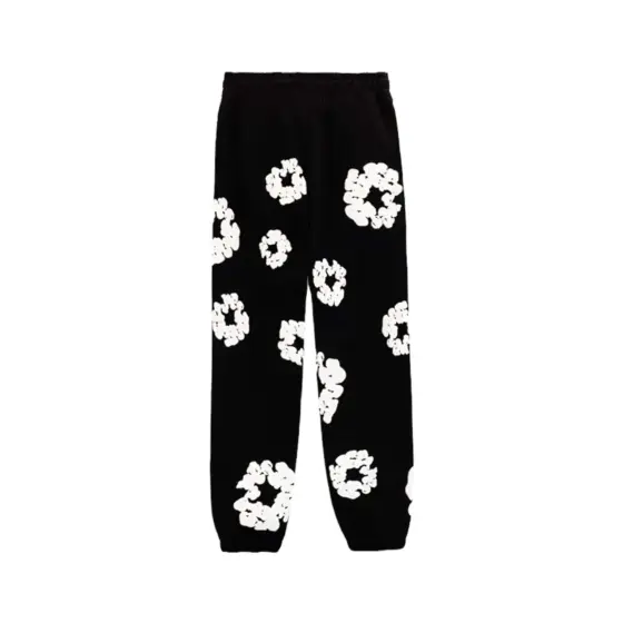 DENIM TEARS THE COTTON WREATH SWEATPANTS BLACK