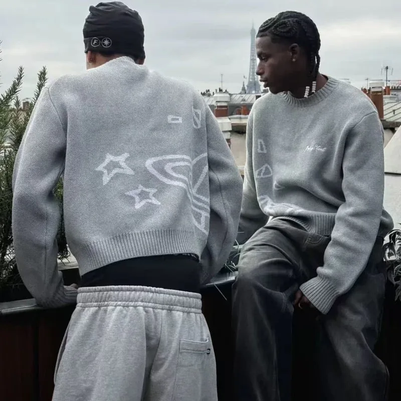 Broken Planet Knit Sweater “Heather Grey”