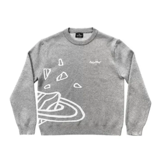 Broken Planet Knit Sweater “Heather Grey”