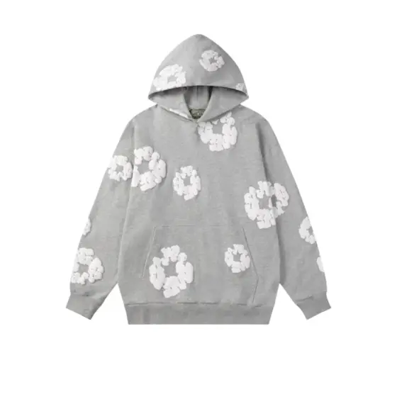 DENIM TEARS THE COTTON WREATH HOODIE Gray